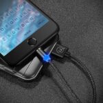 USAMS Kabel magnetyczny U-Sure lightning1m 2.1A pleciony czarny/black SJ292USB01 (US-SJ292) - imagine 4