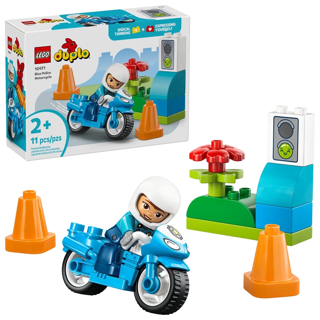 cps-a95ed4e87fe5e9cde0a77eeed463a28d-2026-01-18-21-01-54 LEGO DUPLO TOWN 10471 Niebieski motocykl policyjny - imagine 1