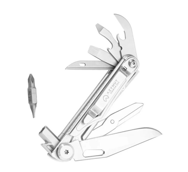 AZIMUTH GIEWON EDC MULTITOOL - 8 TOOLS + HOLSTER - imagine 3
