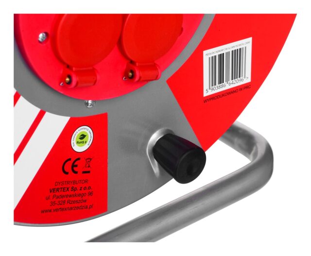 Extension cable VERTEX PB25METAL 3x2 5 mm Black - imagine 4