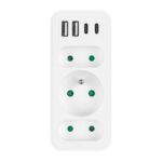 Current socket x3 + 4xUSB Maclean  splitter with 3 sockets  2xUSB A  2xUSB C PD 20W  1x16A + 2x6A  MCE248 F/W - imagine 9
