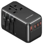 Uniwersalny adapter podróżny z ładowarką Vention 100W GaN 1x USB-A 3x USB-C czarny - imagine 3