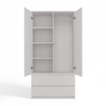 Topeshop SZAFA MALWA B bedroom wardrobe/closet 5 shelves 2 door(s) White - imagine 3