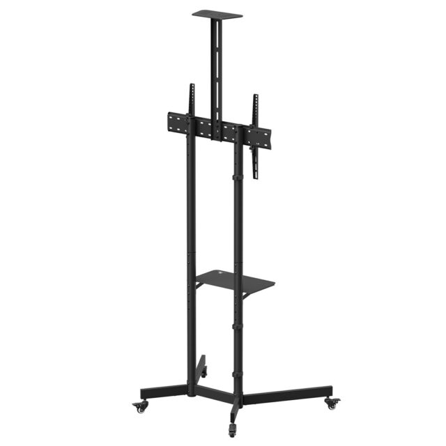 Maclean TV stand / cart  camera shelf  on wheels  37-70   max load 45kg/5kg shelf  max. VESA 600x400  MC-113 B - imagine 10