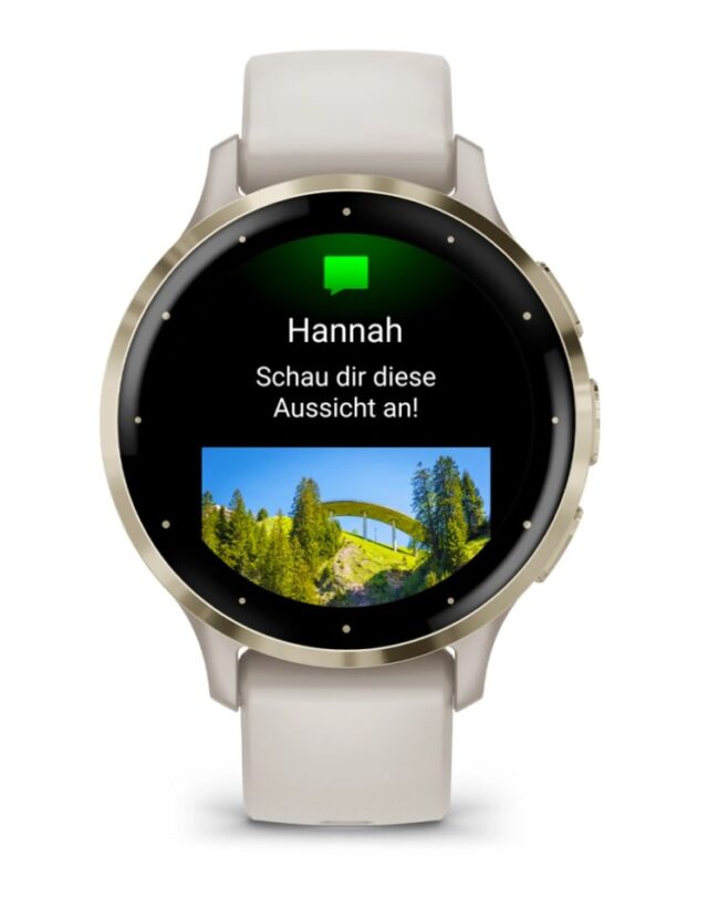 Garmin Venu 3S 3.05 cm (1.2 ) AMOLED 41 mm Digital 390 x 390 pixels Touchscreen Gold  Ivory Wi-Fi GPS (satellite) - imagine 4