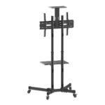 Manhattan TV & Monitor Mount  Trolley Stand  1 screen  Screen Sizes: 37-65   Black  VESA 200x200 to 600x400mm  Max 40kg  LFD  Lifetime Warranty - imagine 3