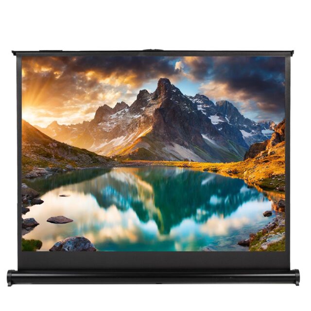 Maclean MC-961 Portable Projection Screen Compact 45  4:3 Free-Standing Office Cinema - imagine 4