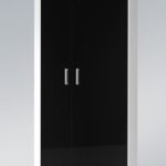 Cama wardrobe SAMBA white/black gloss