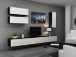 Cama Cabinet VIGO  90  full 90/35/32 black/white gloss - imagine 3