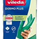 Vileda Dermo Plus ‘M’ Gloves Green Cotton  Nitrile