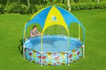Bestway Steel Pro 2.44m x 51cm Splash-in-shade Play Pool  Orange/Yellow - imagine 27