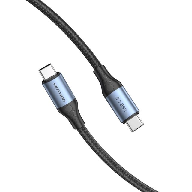 Kabel USB-C do USB-C Vention USB 4.0 5A 40Gbps w oplocie 1m - imagine 4