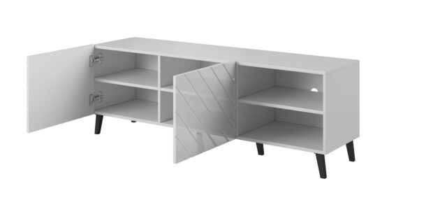 RTV cabinet ABETO 150x42x52 white/white glossy - imagine 2