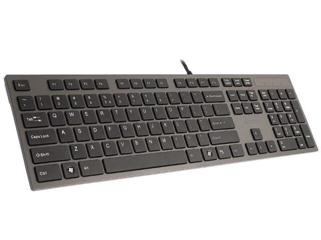 A4Tech KV-300H keyboard USB QWERTY Black  Grey - imagine 2
