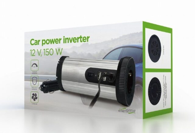 Gembird EG-PWC150-01 power adapter/inverter Auto 150 W Black  Grey - imagine 5