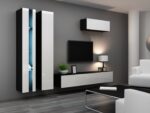Cama Shelf unit VIGO NEW 180/40/30 black/white gloss - imagine 5