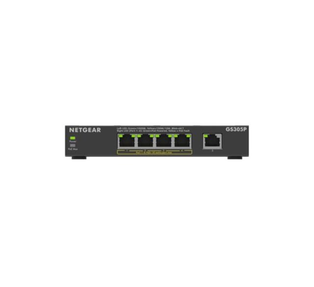 NETGEAR GS305Pv3 Unmanaged Gigabit Ethernet (10/100/1000) Power over Ethernet (PoE) Black - imagine 2
