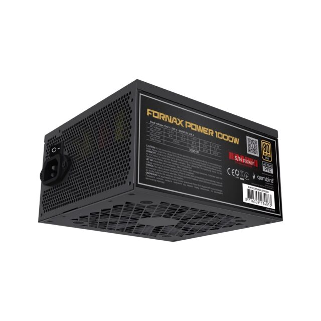 Gembird CCC-PSUGOLD-1000W Power supply unit Fornax Power 1000W active PFC 12cm fan 80+Gold - imagine 16