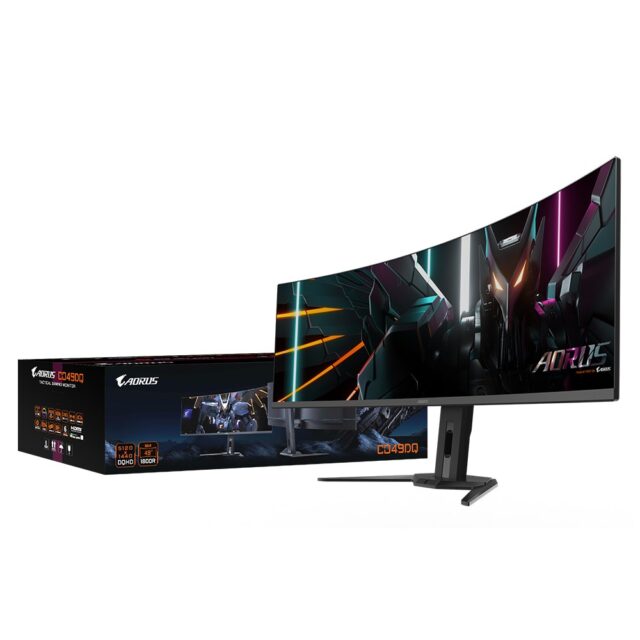 GIGABYTE CO49DQ OLED Curved Gaming Monitor - 5120x1440(DQHD)  1800R  144Hz  0.03ms  KVM  FreeSync Premium Pro  HDMI 2.1 - imagine 4