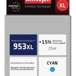 Activejet AH-953CRX ink for HP printer; HP 953XL F6U16AE replacement; Premium; 25 ml; cyan