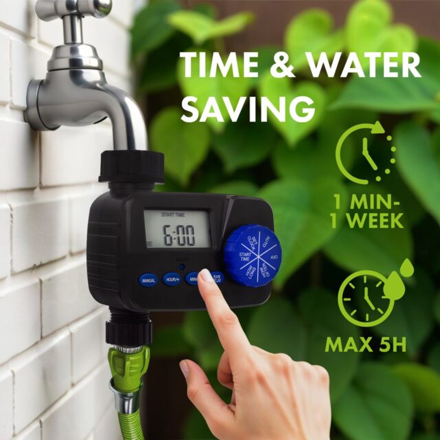 GreenBlue electronic irrigation controller  programmer  2x1.5V AA power supply  GB390 - imagine 4