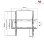 Maclean MC-774 TV stand 32-55  max vesa 400x400 35kg - imagine 2