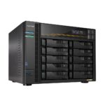 Asustor AS6810T NAS; Tower; 10x (3.5‘ SATA HDD/ 2.5’ SSD); AMD Ryzen Embedded V3C14; 16G ECC DDR5 SODIMM (max. 64GB)  2x 10GbE  2x 5GbE  4x M.2 2280 NVMe PCIe 4.0  2x USB4  2x USB 3.2 Gen  1x optional 10 GbE card - imagine 2