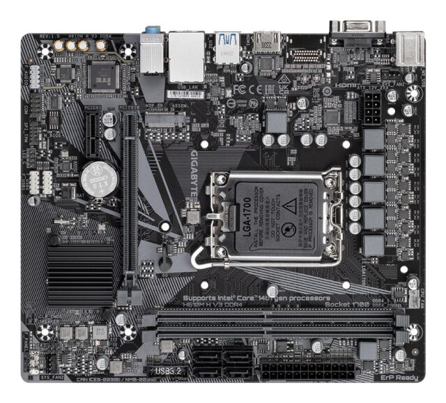 GIGABYTE H610M H V3 DDR4 Motherboard - Supports Intel Core 14th CPUs  4+1+1 Hybrid Phases Digital VRM  up to 3200MHz DDR4  1xPCIe 3.0 M.2  GbE LAN  USB 3.2 Gen 1 - imagine 4