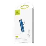 USAMS Adapter AU07 2w1 USB-C niebieski/blue USB-C + 3,5mm SJ277TC02 (US-SJ277) - imagine 6