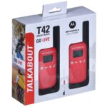 Motorola TALKABOUT T42 two-way radio 16 channels Black Red - imagine 8