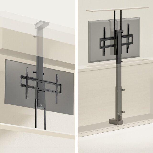 Maclean electric ceiling/floor mount  extendable  43''-88''  VESA 600x400  max 60kg  100-240V AC 50/60Hz - imagine 13