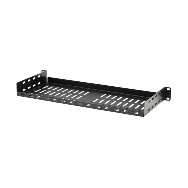 Tripp Lite SRSHELF2P1USHRT SmartRack Cantilever Fixed Steel Rack Shelf - 1U  Vented  7 in. (17.8 cm) Deep  Holds up to 40 lb. (18 kg) - imagine 3