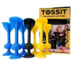 Gra w rzutki z silikonowymi przyssawkami TOSSIT Zestaw Startowy  niebieski i żółty