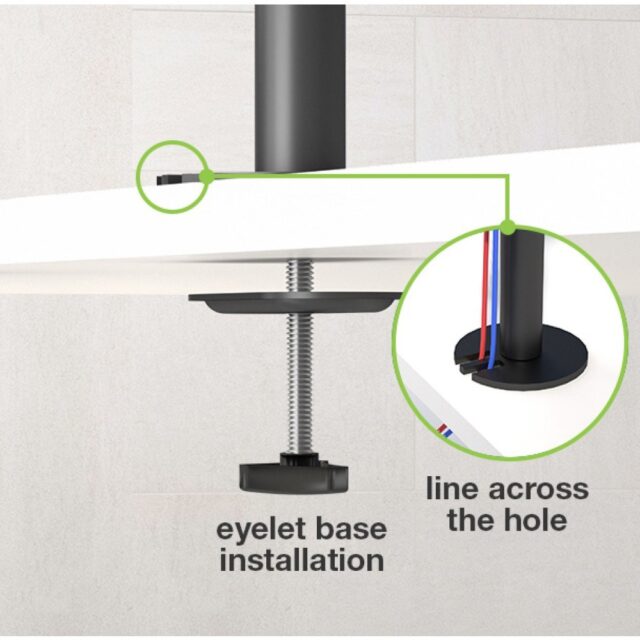 Techly ICA-LCD 2520V monitor mount / stand 68.6 cm (27 ) Desk Black - imagine 6