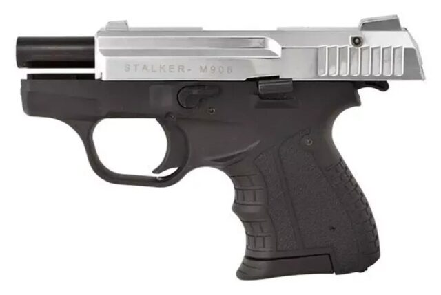Pistolet hukowy alarmowo sygnałowy STALKER M906 BAS kal. .22 Long Blank (6 mm) Chrom błysk - imagine 7