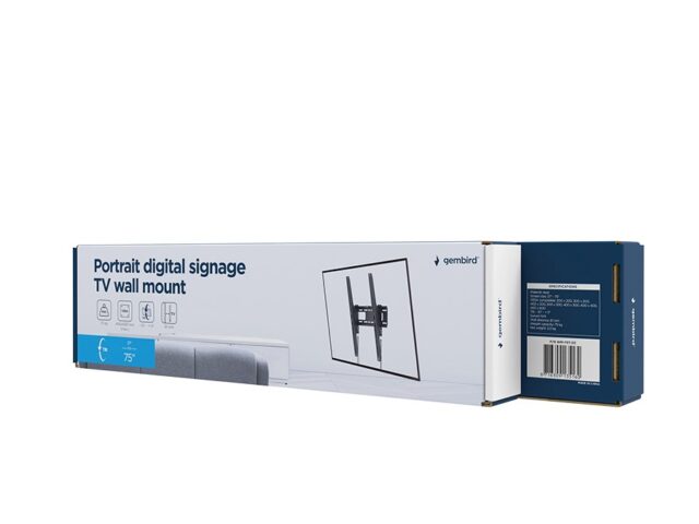 Gembird WM-75T-03 Portrait digital signage TV Wall Mount (tilt)  37  - 75''  black - imagine 7