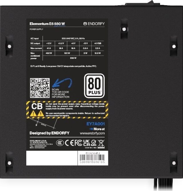 Power supply Endorfy Elementum E5 (EY7A001) 550 W - imagine 6