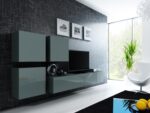 Cama TV Stand VIGO '180' 30/180/40 grey/grey gloss - imagine 4