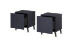Bedside table NOVA 44x40x52 navy blue matt - imagine 2