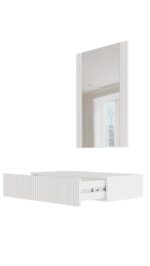 Dressing table with mirror PAFOS 80x41.6x100 white matte - imagine 3