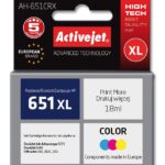 Activejet AH-651CRX ink (replacement for HP 651 C2P11AE; Premium; 18 ml; color)