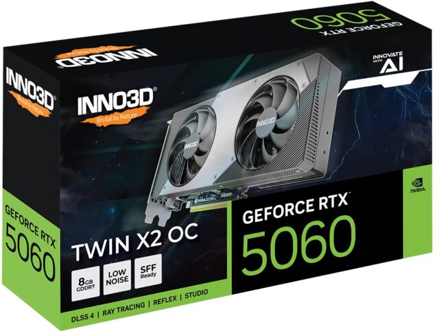 INNO3D GeForce RTX 5060 Twin X2 OC NVIDIA 8 GB GDDR7 - imagine 2