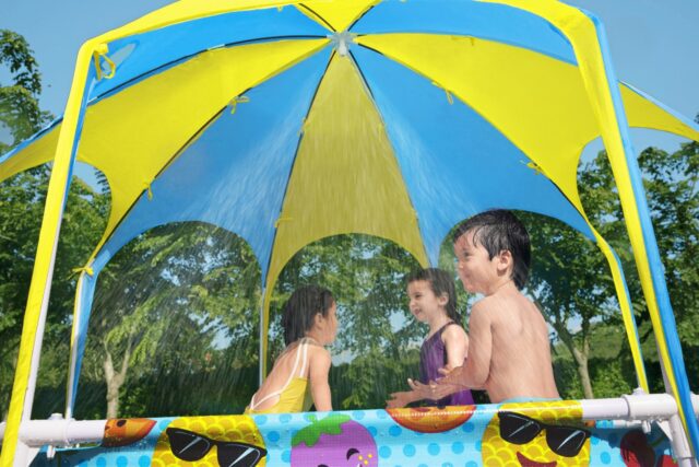 Bestway Steel Pro 2.44m x 51cm Splash-in-shade Play Pool  Orange/Yellow - imagine 12