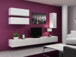 Cama TV stand VIGO 140 30/140/40 white/white gloss - imagine 8