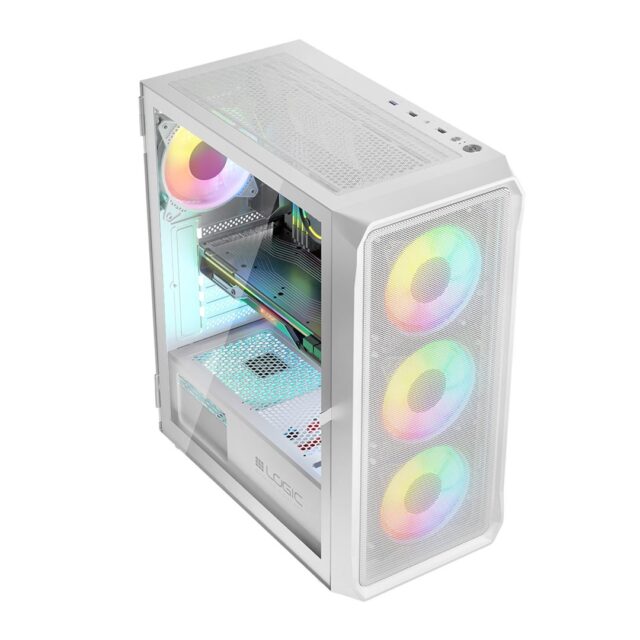 Logic PORTOS ARGB MINIDI USB 3.0 Case White - imagine 18