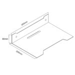 Maclean decoder wall shelf  single  max. 5kg  steel  MC-122 - imagine 8