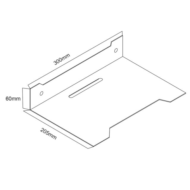 Maclean decoder wall shelf  single  max. 5kg  steel  MC-122 - imagine 8