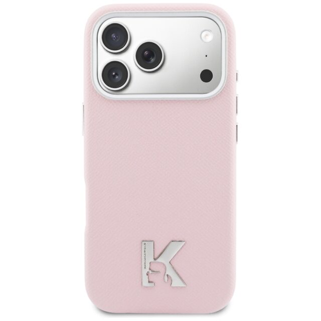 Case Karl Lagerfeld Karl Head Logo MagSafe for iPhone 17 Pro pink - imagine 3
