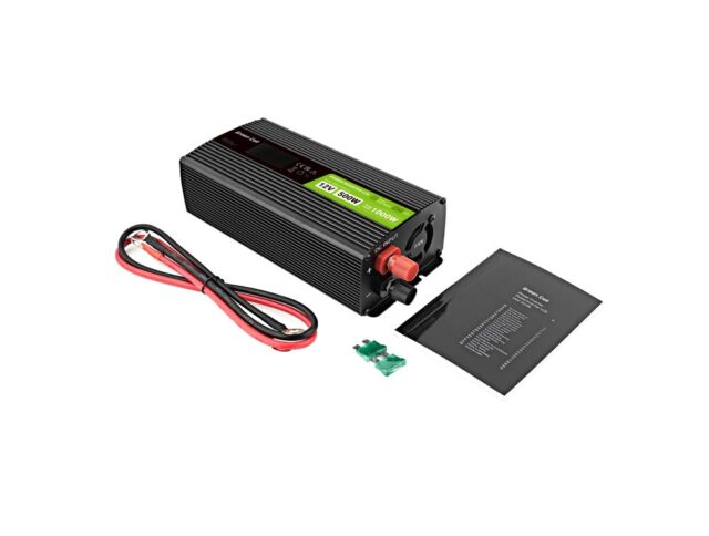 Green Cell PowerInverter LCD 12V 500W/10000W car inverter with display - pure sine wave - imagine 4