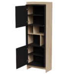 Cama PORTO 59x38x180 display cabinet oak/black - imagine 2